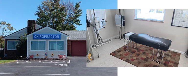 Chiropractic Eastgate Cincinnati OH Front Of Office And Adjustment Table